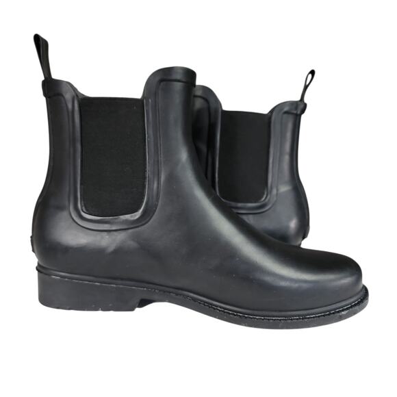 J‎ Crew Chelsea Ankle Boots sz 7 Womens Black Rain Booties Waterproof 7" Work - Picture 7 of 12